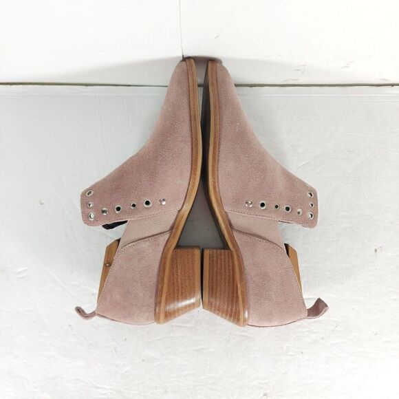 Rebecca Minkoff Women's Annette US 7M Pink Suede Studded Cut Out Bootie Boots - Picture 10 of 12